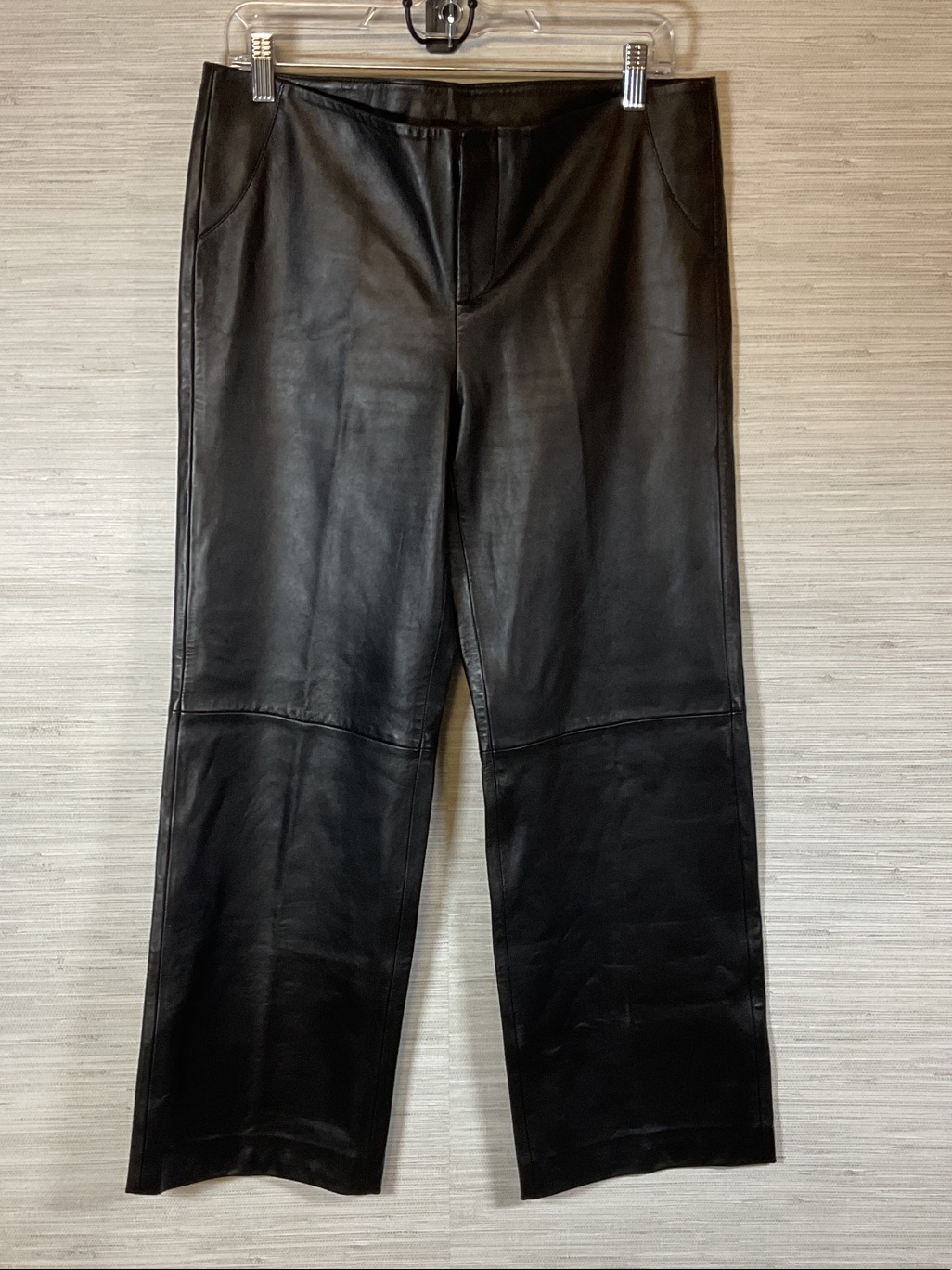Reformation Veda Vida Leather Low Rise Pants Black 6p